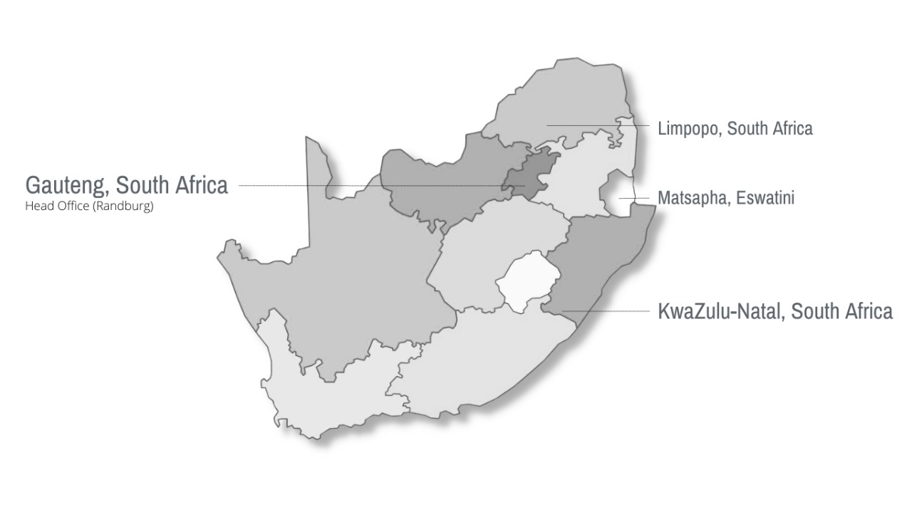 MassFlow service coverage map of Southern Africa